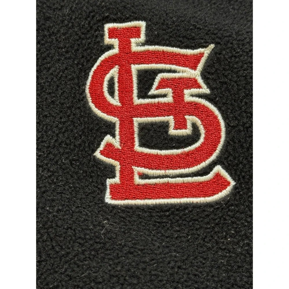 Nike Therma-fit St. Louis Cardinals Men's L Fleece Full Zip Snap On Neck Fleece